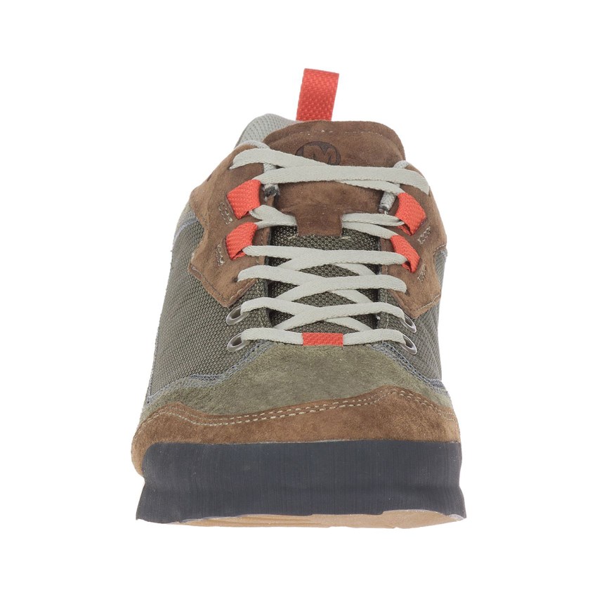 Basket Merrell Burnt Rock Travel Suede Marron/Vert Olive Homme | C.P.VZDJ